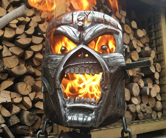 Iron Maiden Eddie the Head Fire Pit / Metal Art