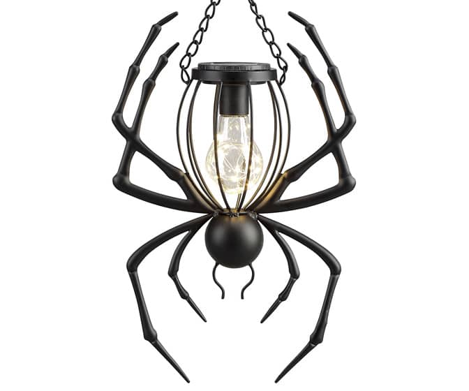Iron Spider Hanging Solar Lantern