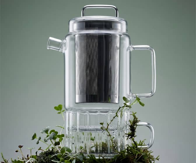 IVV Tea-for-One - Glass Teapot, Filter, and Teacup Set