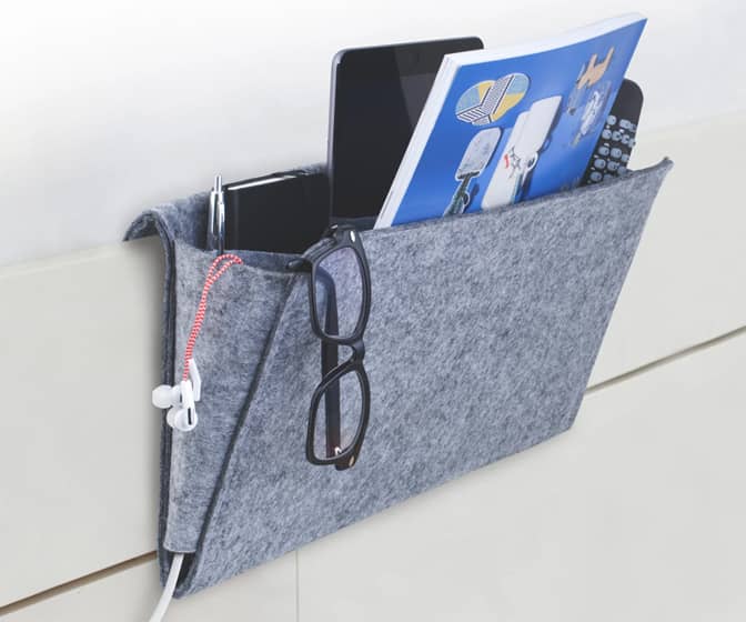 Kikkerland Bedside Felt Storage Pocket