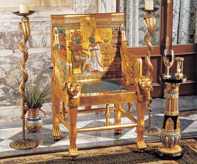King Tut's Golden Throne Chair Full-Scale Replica