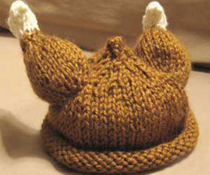 Knitted Turkey Baby Hat