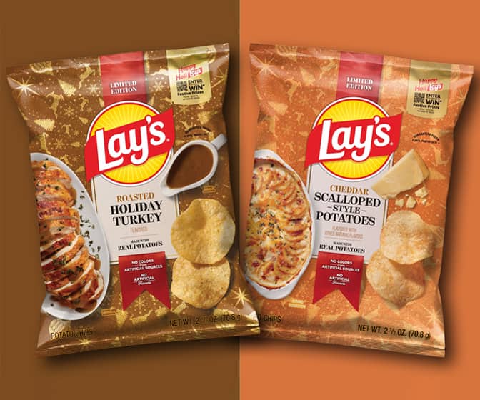 Lay's Roasted Holiday Turkey and Cheddar Scalloped Potato Chips
