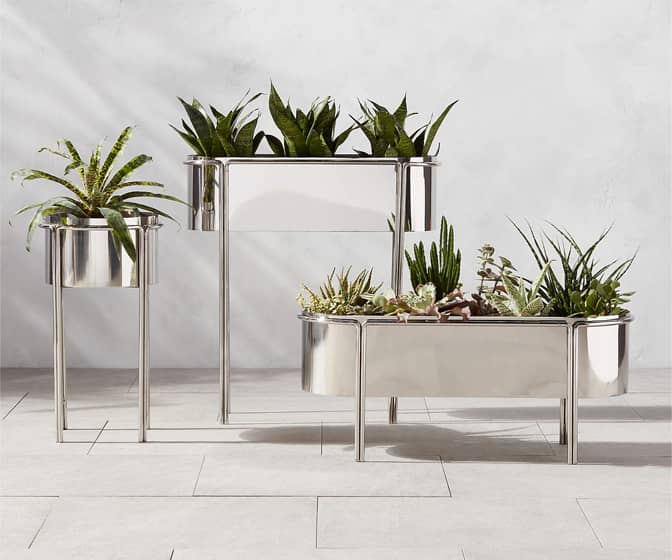 Lazo Stainless Steel Elevated Planters