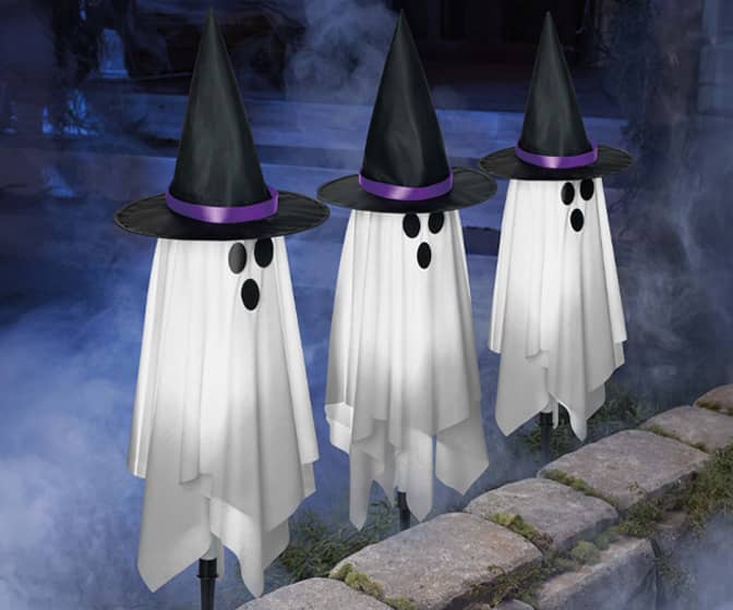 LED Witchy Bedsheet Ghost Pathway Marker Lights