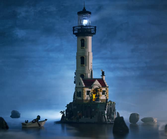 LEGO Lighthouse with Motorized Rotating Light - 2,065 Pieces!