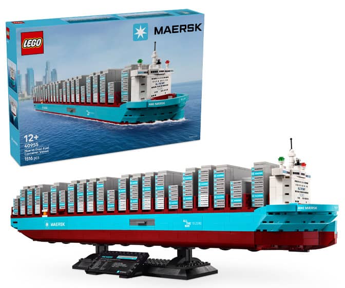 LEGO Maersk Dual-Fuel Container Ship Vessel - 1,516 Pieces!