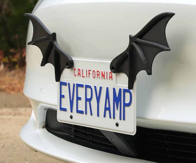 License Plate Bat Wings