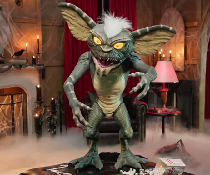 Life-Sized Animatronic Gremlin Stripe Statue