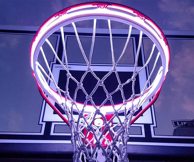 Light Up Action Super Hoop - Basketball Net LED Lighting With Shot Sensing Colors