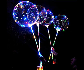 Light Up LED Balloons on a Stick