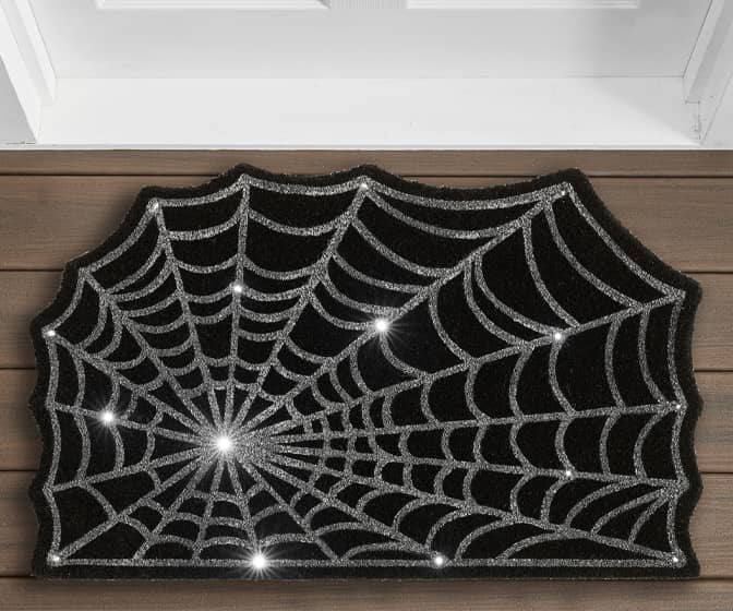 Light Up Spider Web Doormat