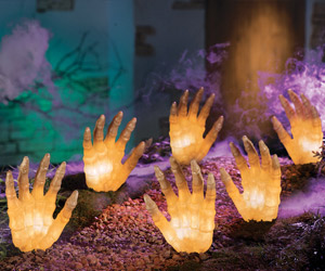 Lighted Halloween Staked Hands