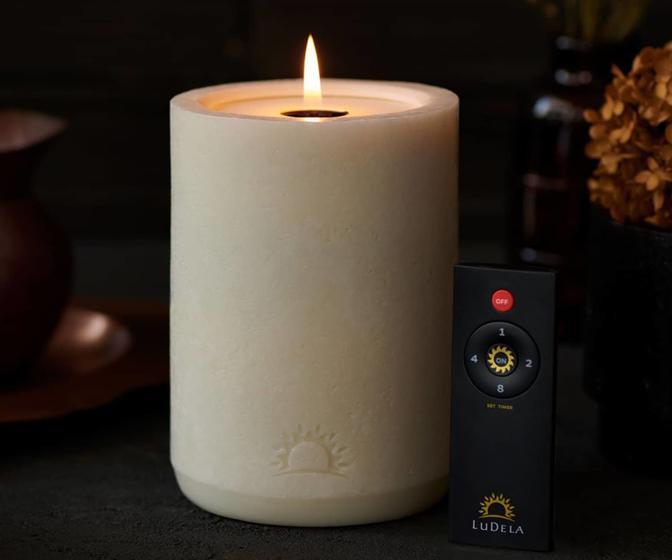 LuDela - Remote-Controlled, Self-Extinguishing Real-Flame Candle