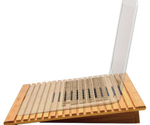Macally EcoFan - Bamboo Laptop Stand With USB Fans
