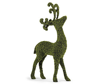 Majestic Moss Reindeer Statue