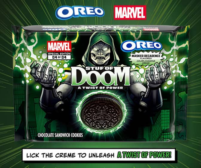 Marvel OREO Stuf of Doom Cookies - Color-Changing Creme!
