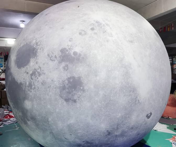 Massive 10 Foot Illuminated Inflatable Moon Balloon
