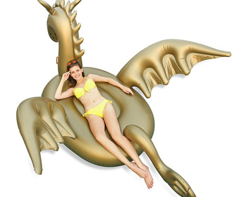 Massive Inflatable Golden Dragon Pool Float