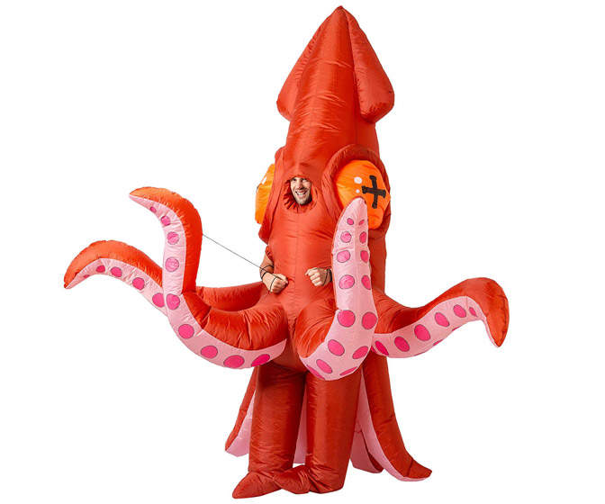 Massive Inflatable Squid Halloween Costume