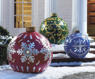 Massive Outdoor Lighted Christmas Ornaments