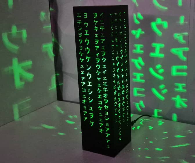 The Matrix Green Code Lamp