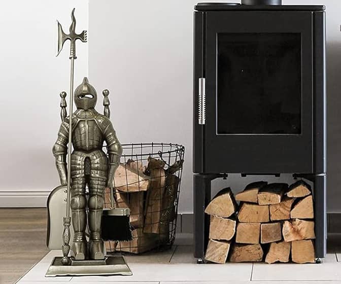 Medieval Knight Suit of Armor Fireplace Tool Set