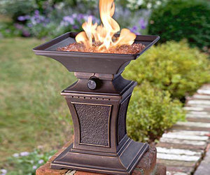 Linear Gas Fire Pit Table
