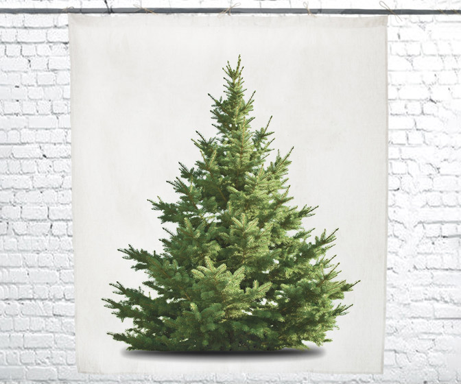 Minimalist Wall-Hanging Christmas Tree Tapestry