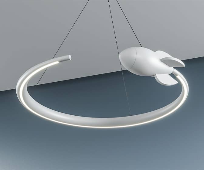 Mousarris Retro Rocket Ship Light