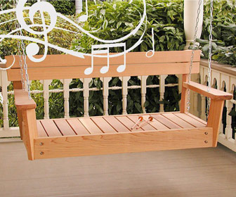 Musical Xylophone Porch Swing