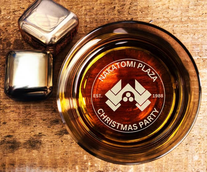 Nakatomi Corporation Christmas Party Whiskey Glass