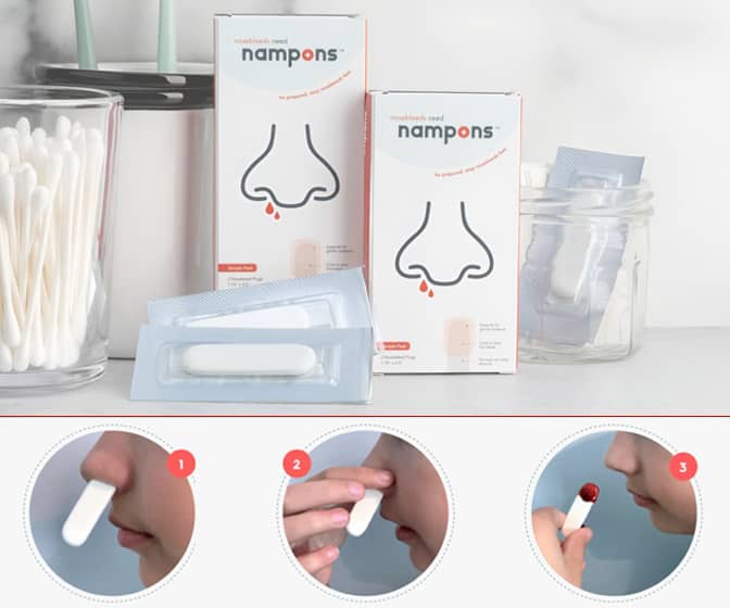 Nampons - Expanding Nosebleed Stoppers with Clotting Agent
