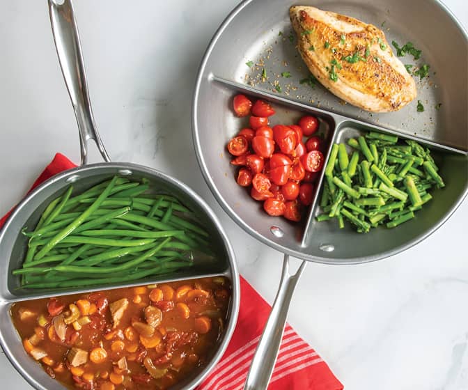 Nordic Ware Divided Pans  - Cook Multiple Foods at the Same Time!