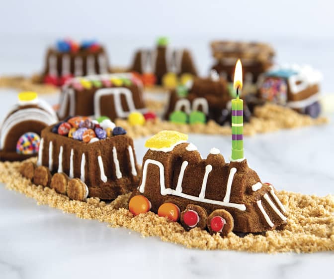 Nordic Ware Train Cars Cake Pan - 9 Cars from Locomotive to Caboose