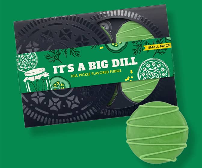 OREO Dill Pickle-Flavored Fudge Cookies