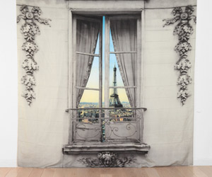 Paris Window View Tapestry