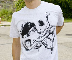 Pirate Captain Octopus T-Shirt