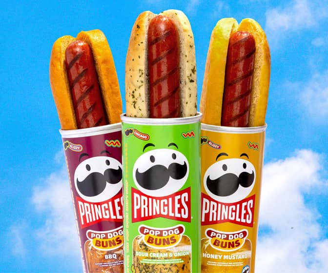 Pringles Pop Dog Hot Dog Buns - Can-Sized and Potato-Based