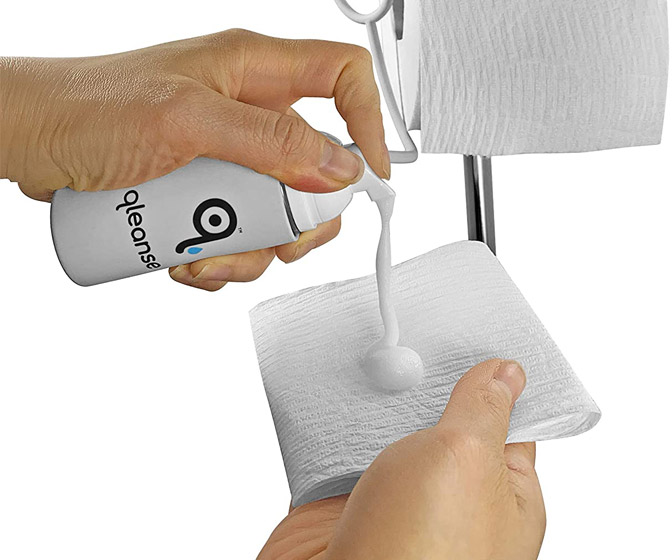 Qleanse Toilet Paper Foam Spray - Make Your Own Flushable Wet Wipes