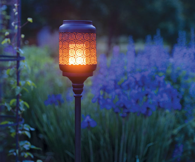 Realistic Flame LED Garden Torch