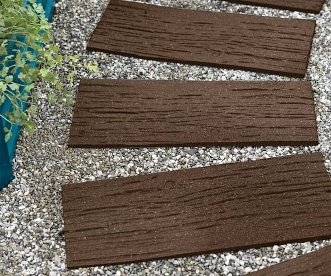 Realistic Rubber Railroad Tie Stepping Stones