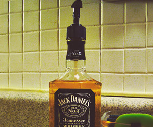 Recycled Jack Daniel's Bottle Soap Dispenser