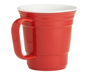 Red Party Cup Ceramic Coffee Mug