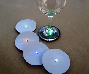Reusable LED Wine Glass Base Lights