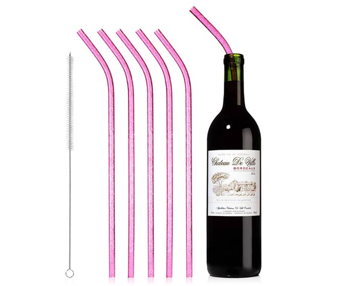 Reusable Wine Bottle Straws