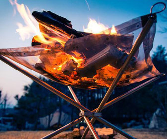 Rootless Portable Steel Mesh Fire Pit