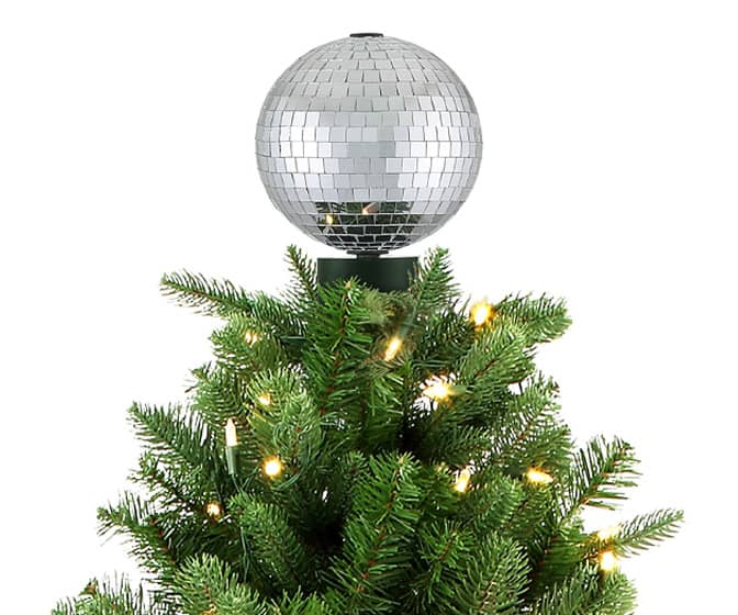 Rotating Disco Ball Christmas Tree Topper