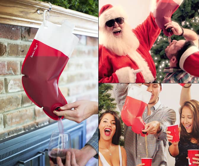 Drinks Santas Stocking Flask for Liquor Funny Gag Gifts Wine 