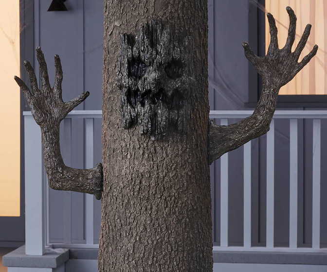 Scary Tree Face and Arms Halloween Decoration